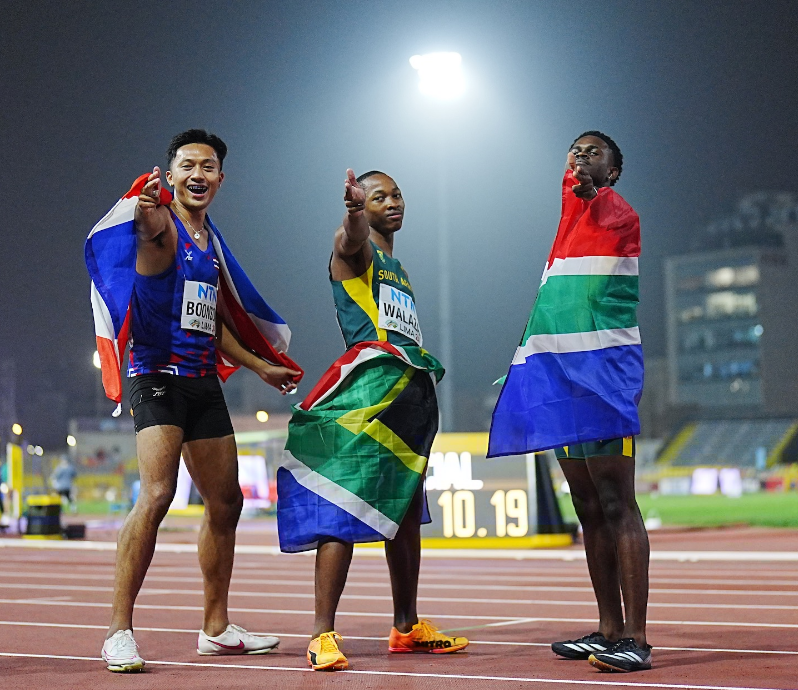南非田径健将闪耀赛场，冲刺第一